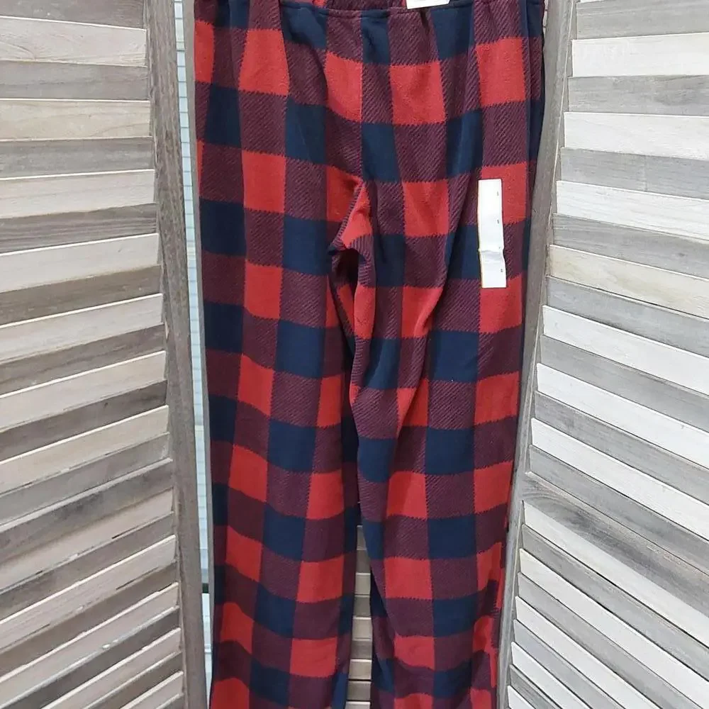 Cozy Red and Navy Plaid Lounge Pants | Goodfellow | S